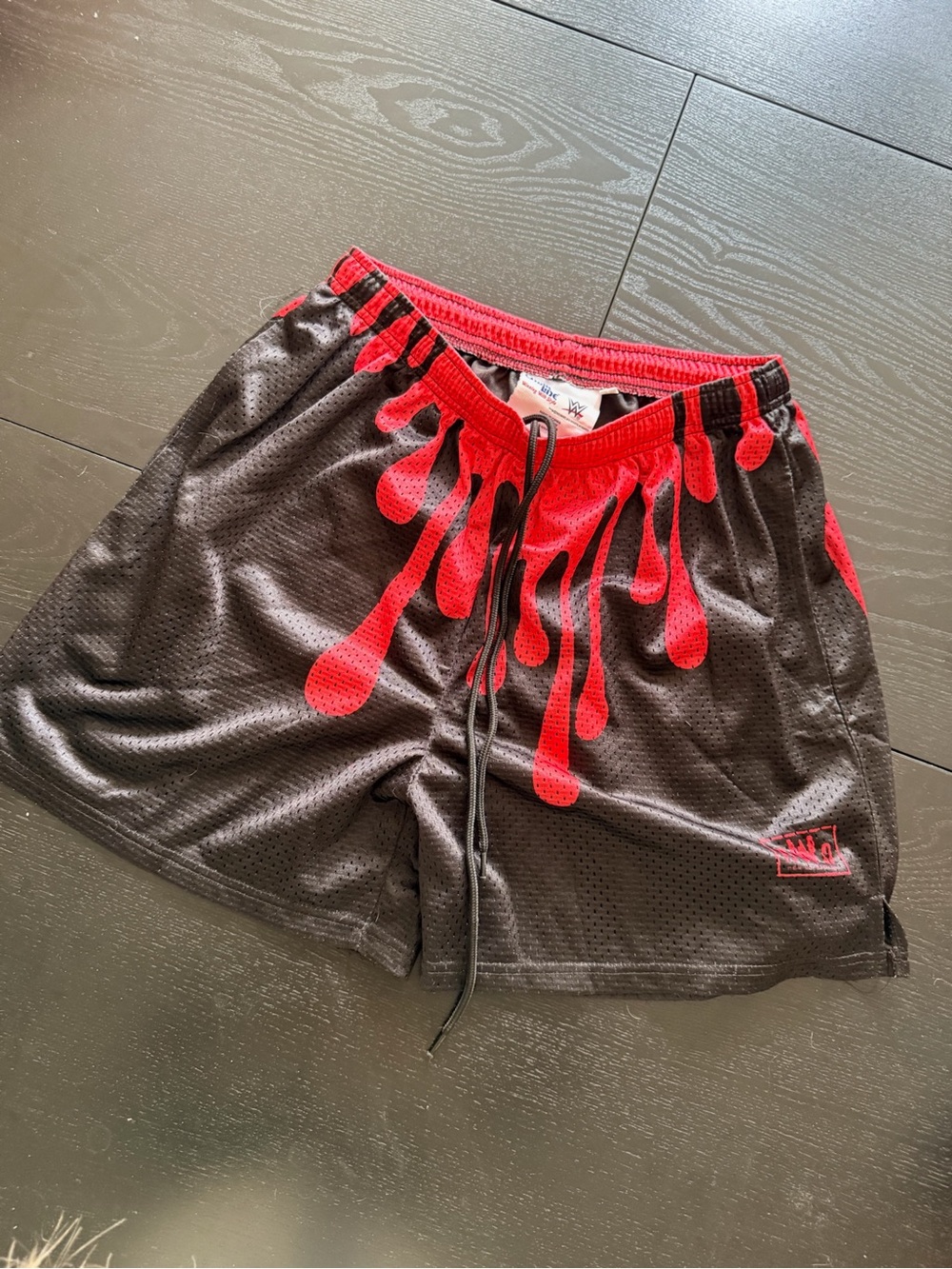 WWE Men's NWO Outsiders Chalk Line  Athletic Mesh Shorts